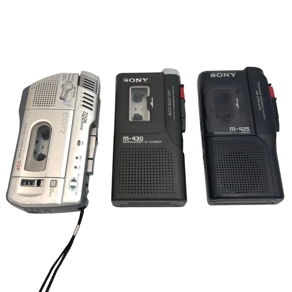 Sony Microcassette Recorder Lot M-200MC / M-430 / M-425‎ For Parts or Repair